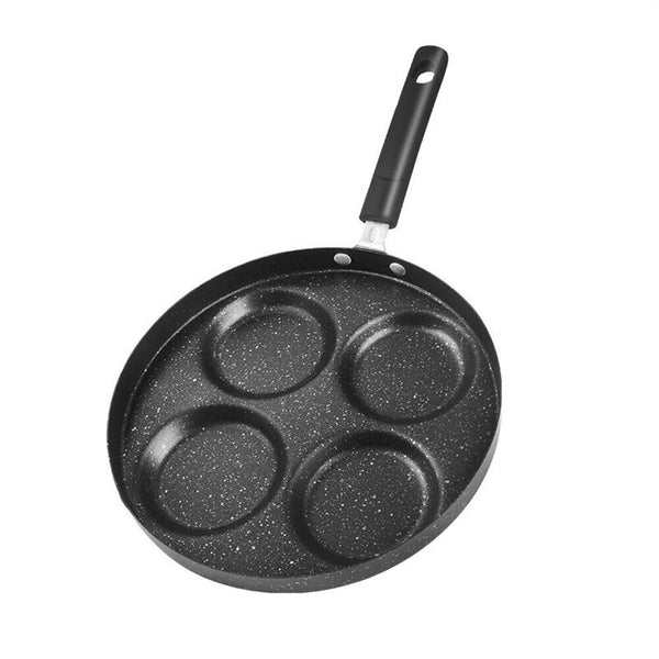 4 Holes Korean Frying Pan Carote Non-stick Round Fry Egg Pancake Pan Giftbox