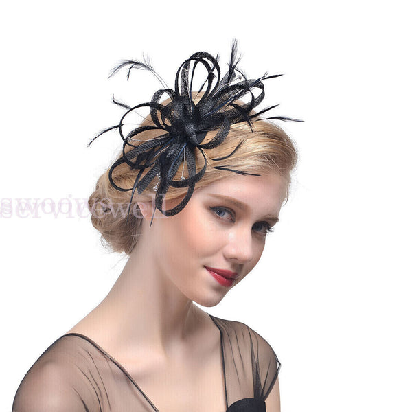 Headdress Flower Hair Headband Clip Fascinator Party Hair Accessories Women Hat