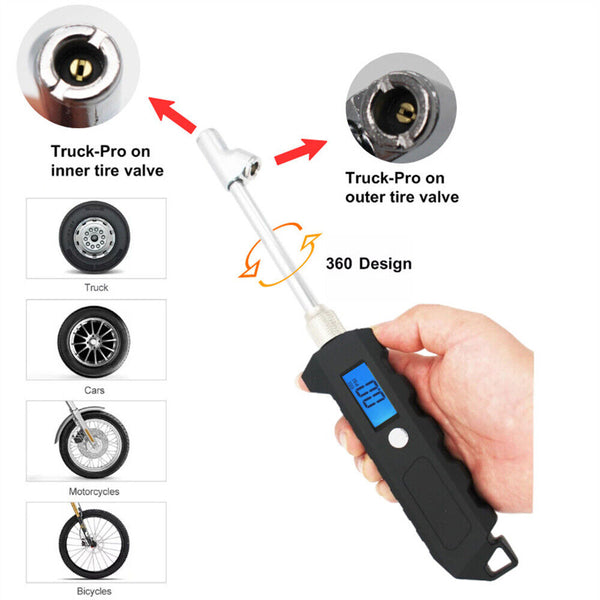 Tire Pressure Guage Digital Car Bike Truck Auto Air PSI Meter Tester Tyre Gauge