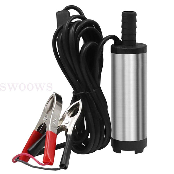 12V Diesel Fuel Pump Car Auto Aluminium Submersible Transfer Vessel Water Oil