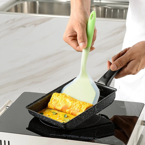 Non-stick Silicone Spatula Beef Meat Egg Kitchen Scraper Wide Pizza Shovel Heat