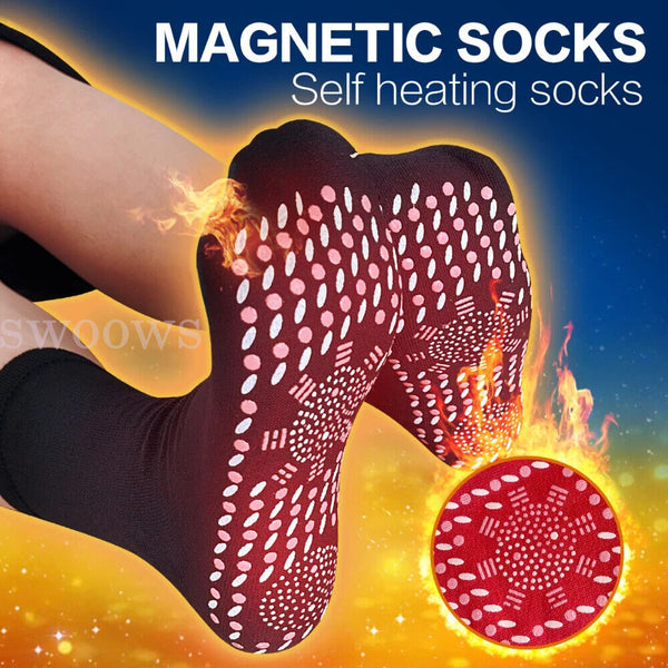 Self Heating Tourmaline Magnetic Therapy Health Socks Foot Massage Warmth Sock