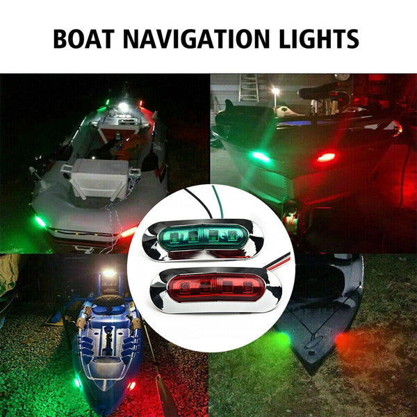 1set Boat Navigation Lights Waterproof Marine Utility Led Strip Lights 12-24V