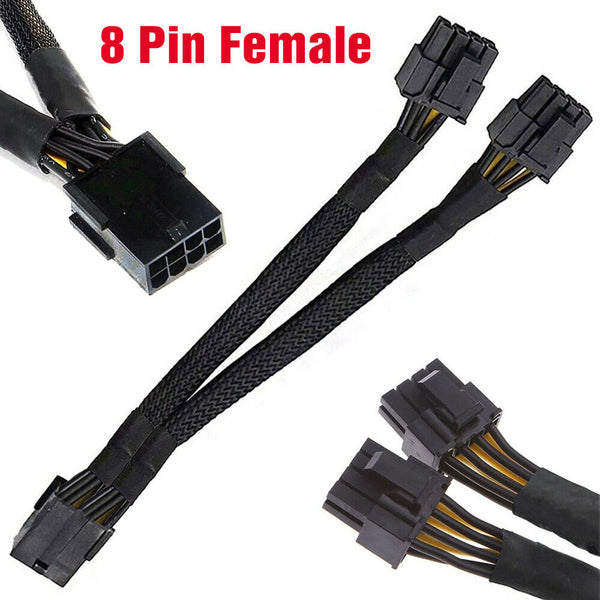 New GPU PCIe 8 Pin raided Y-Splitter Graphics Card Extension Cable AU HOT