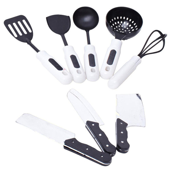 13Pcs Kids Play Kitchen Food Toys Cooking Utensils Pots Pans Accessories Set