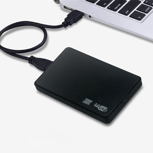 Black USB 3.0 Hard Drive Disk 2.5" SATA HDD SSD External Slim Enclosure Case