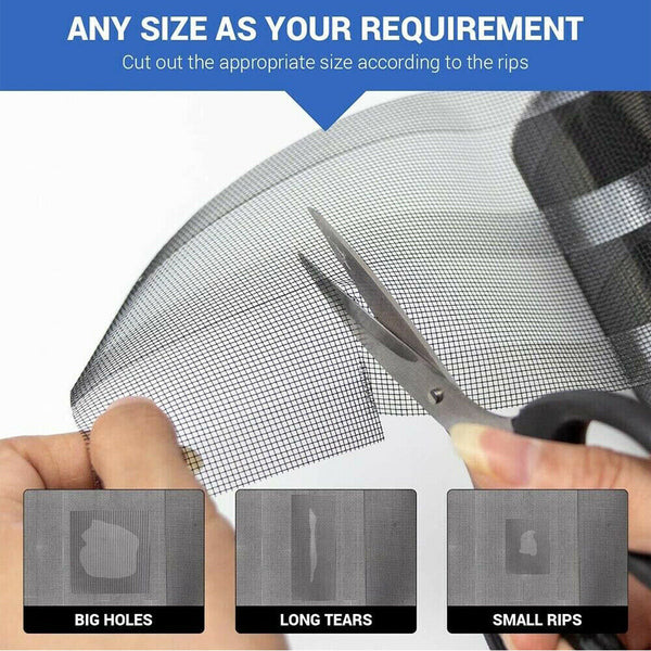 Window Door Repair Tape Fly Screen Insect Repellent Repair Tape Self Adhesive