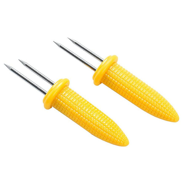 80x Corn Cob Holders Skewers Barbecue Fork Fruit Holder BBQ Kitchen Accessories