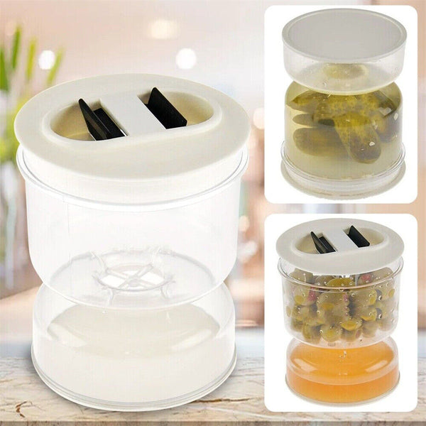 Pickle Jar Hourglass Can Dry Wet Separate Flip Airtight Food Storage Container