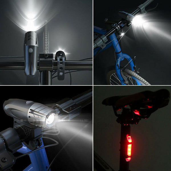 Waterproof Rechargeable LED Bike Bicycle Light USB Cycle Front Back Headlight AU