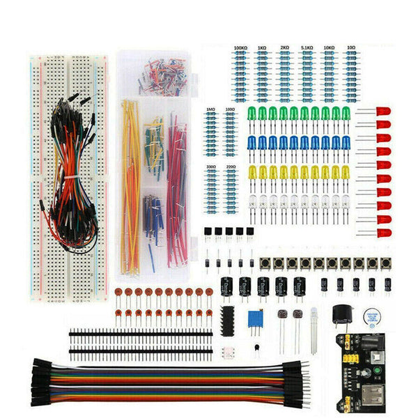 Electronic Components Kit 830 Connect Points Breadboard Cable Resistor For UNO