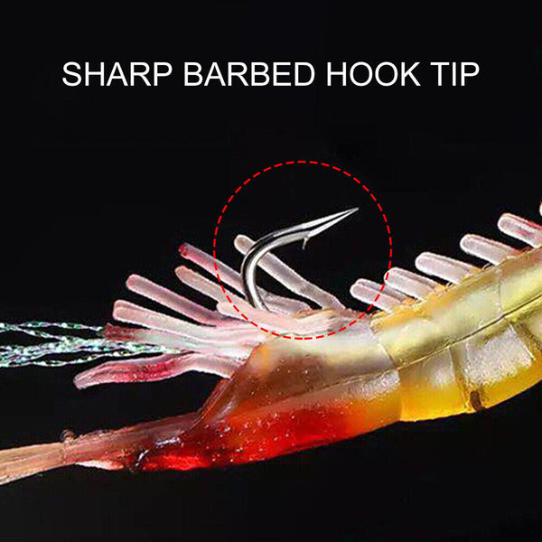 7pcs Soft Plastic Fishing Lures Tackle Prawn Shrimp Flathead Bream Cod Bass Lure