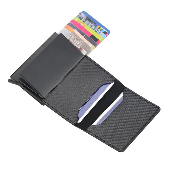 1-3Credit Card Holder PULeather Men's Money Cash Wallet Clip RFID Blocking Purse