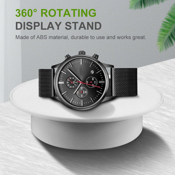 Turntable Display Stand Jewelry Show 360° Rotating Rotary Holder Rotate 20cm AU