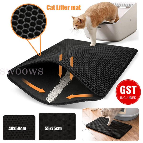 Cat Litter mat Large Pet Litter Box Trapping Sifting Mats Waterproof Urine Tray