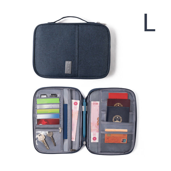 Waterproof Passport Holder Travel Document Wallet RFID Bag Family Case Organizer