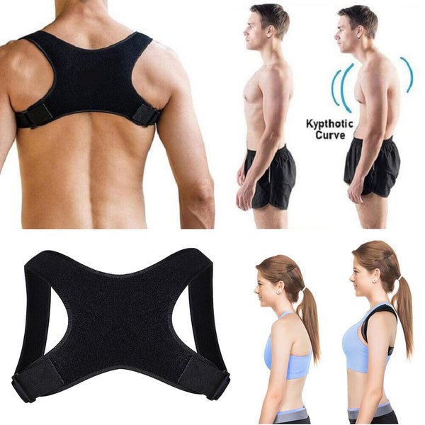 1/2Posture Corrector Adjustable Back Shoulder Belt Support Body Brace BackUnisex
