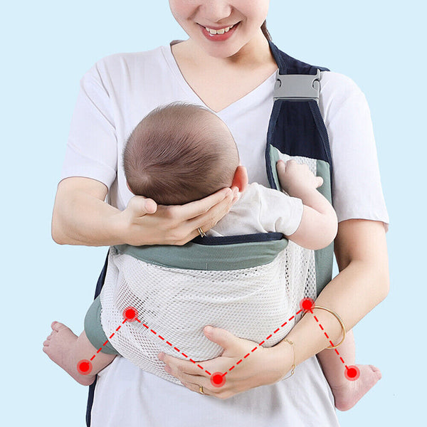 Lightweight Baby Carriers, Breathable Sling Newborn Ergonomic Backpack Cotton AU
