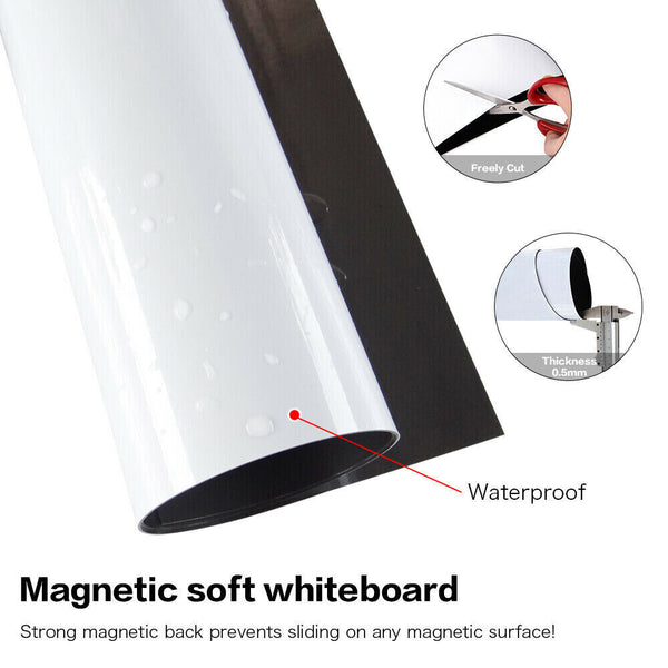 A3 Soft Magnetic Whiteboard for Fridge 400X300MM with 3 markers & an Eraser