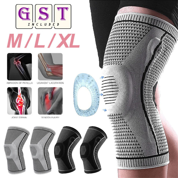 Knee Brace Knee Compression Sleeve Professional Sports Silicone Knee Support