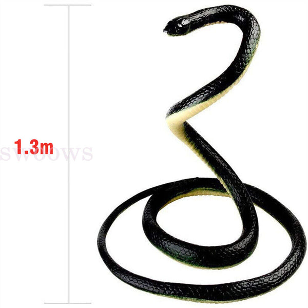 NEW 1.3M Rubber Snakes Realistic Trick Simulation Whimsy Fake Garden Pretend Toy