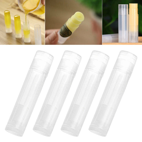 10PCS DIY 5g Clear Empty Lipstick Caps Transparent Container Lip Balm Tubes