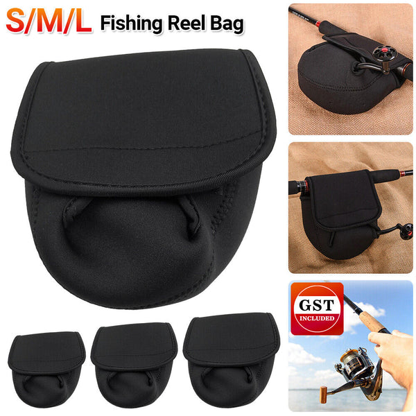 Portable Fishing Reel Bag Waterproof Neoprene Case Cover for Spinning Reel Pouch