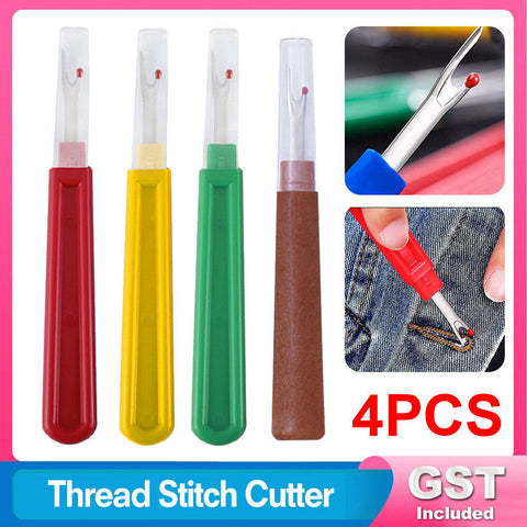 4PCS Stitch Unpicker Seam Ripper Thread Cutter Plastic Handle Craft Sewing Tool