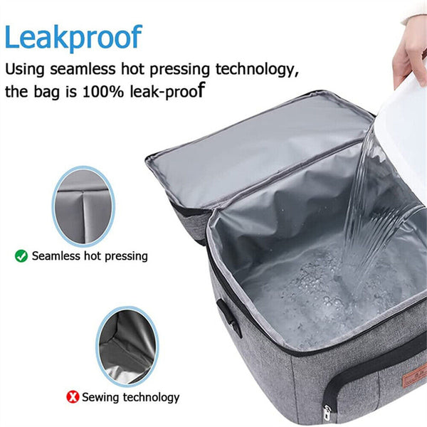 Outdoor Portable Lunch Bag Thermal Insulated Food Container Cooler Bag26x19x21CM