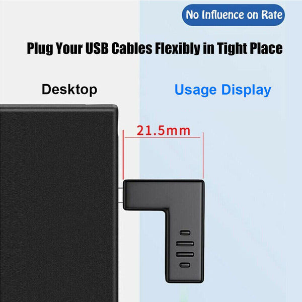 Angle Extension Extender 90 Degree USB 3.0 A male to female Adapter Connector