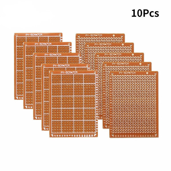 10X DIY 5x7cm Universal Circuit Paper PCB Board Breadboard Strip Prototype