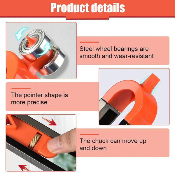 Profile Scribing Contour Gauge Ruler with Lock Precise Carpenter Measuring Tool