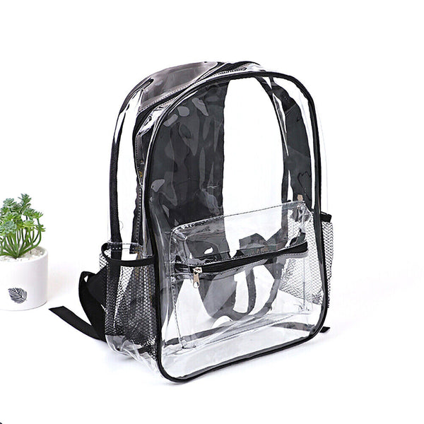 Transparent Backpack Bag Clear PVC Travel Shoulder Bag School Bag Strap Book Bag