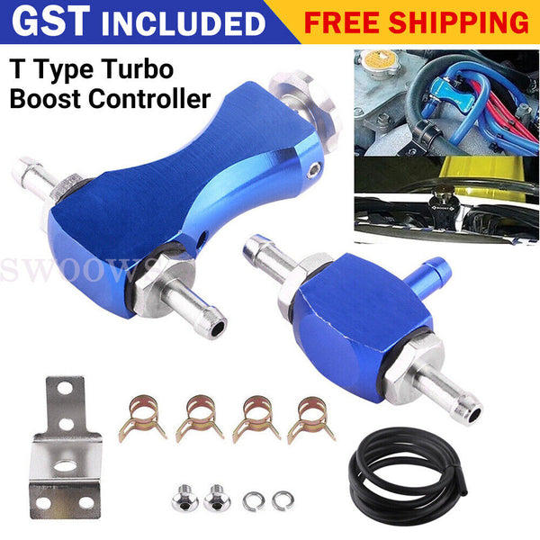 Boost Tee blue Turbo Boost Controller T Type Valve Petrol Diesel Adjustable