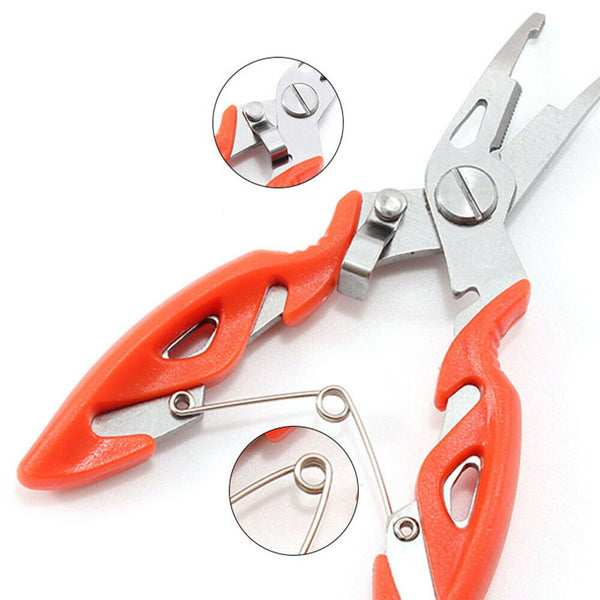 1/2PCS Fishing Pliers Scissors Line Cutter Braid Split Ring Tool Lip Grip TACKLE