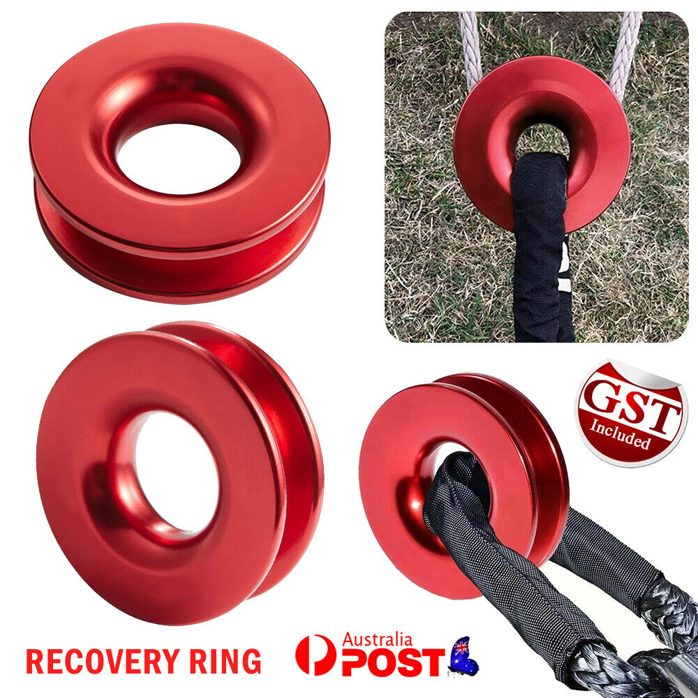 Recovery Ring Block Ring Pulley 41000lbs Soft Shackle Winch Rope Off Road MEL AU