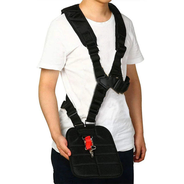 Double Shoulder Strap Harness For Brushcutter Whipper Snipper Trimmers Universal