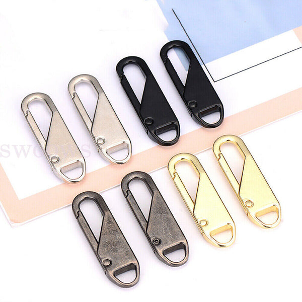 10pcs Zipper Pull Replacement Zipper Repair Kit Zipper Slider Pull Tab Universal