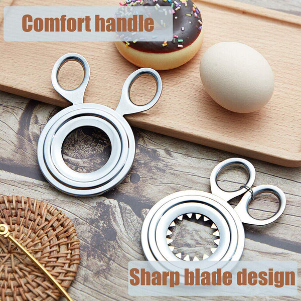 Stainless Steel Boiled Egg Topper Shell Cutter Scissors Eggshell Opener