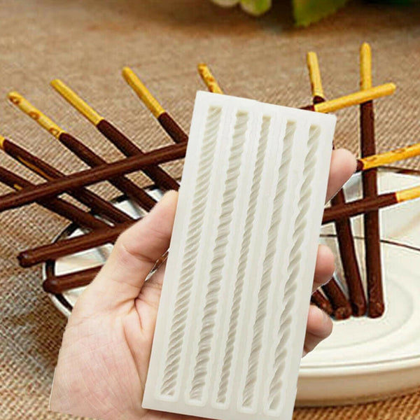 Rope Silicone Mold Chocolate Cake Sugarcraft Fondant Lace Mould Cake Decor Tools