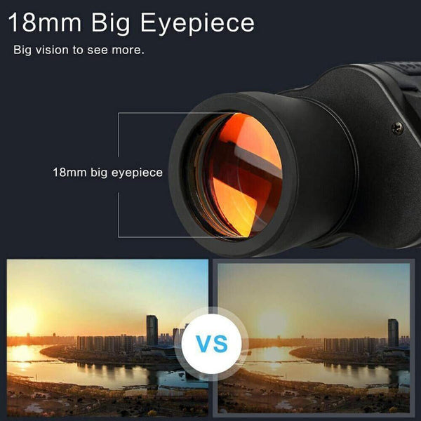 Powerful Telescope 60X60 Binoculars HD 10000M Low Light Vision Outdoor Hunting