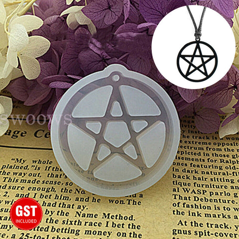 Silicone Pentagram Silicone Pendant Mould Pentacle Jewellery Resin Epoxy Casting