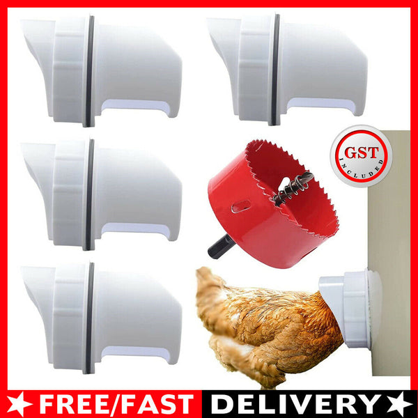 2022 Chicken Feeder Poultry Pro Feeder DIY Port PVC Gravity Fed Chicken Feeder