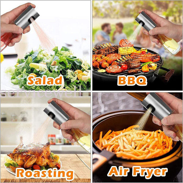 1/2PCS 100ml Oil Sprayer Olive Bottle Kitchen Cooking Spray Dispenser BBQ Baking