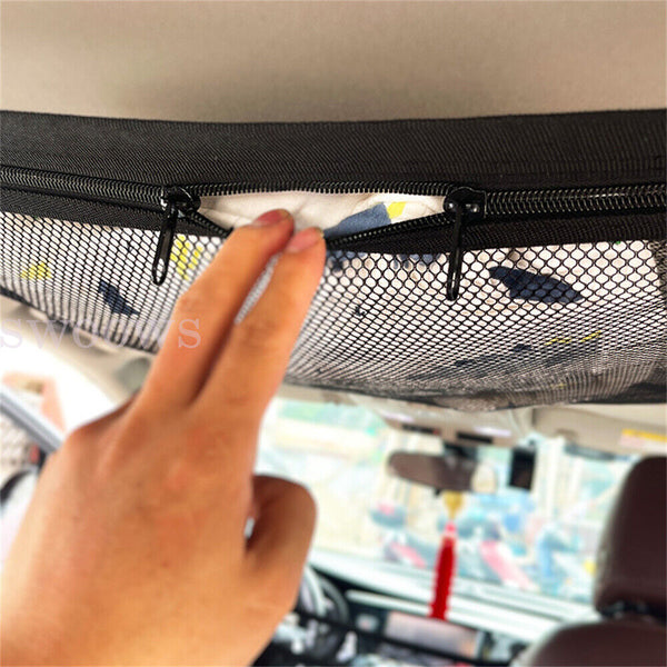 Universal Mesh Storage Bag Car Roof Ceiling Cargo Net Pouch Pockets For SUV Van