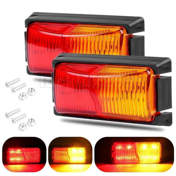 Red Amber LED Clearance Lights Side Marker Lamp Trailer Truck Caravan Multi Volt