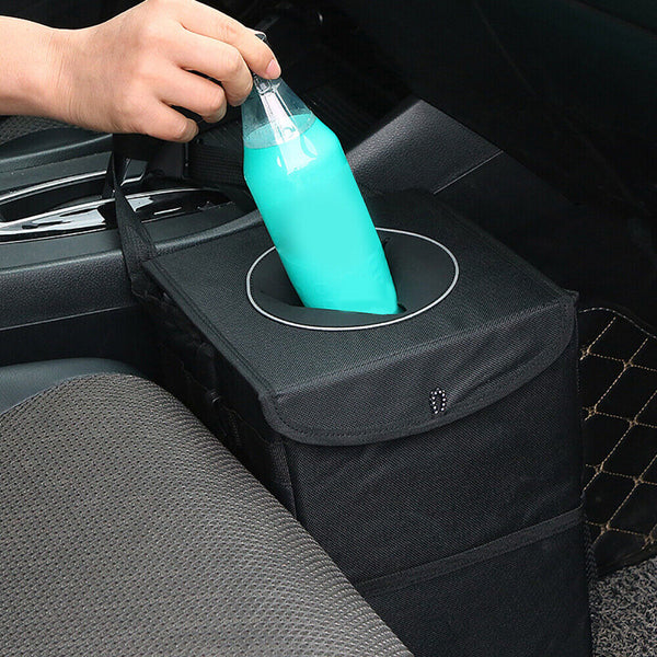 Waterproof Car Bin Storage Dustbin Travel Rubbish Waste Basket Box Bag Organizer