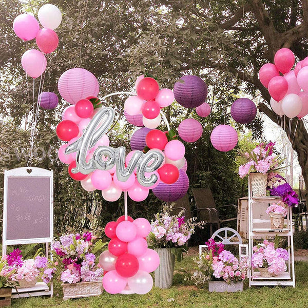 160cmx73cm Circle Balloon Arch Frame Balloons Stand Holder Wedding Column Kit