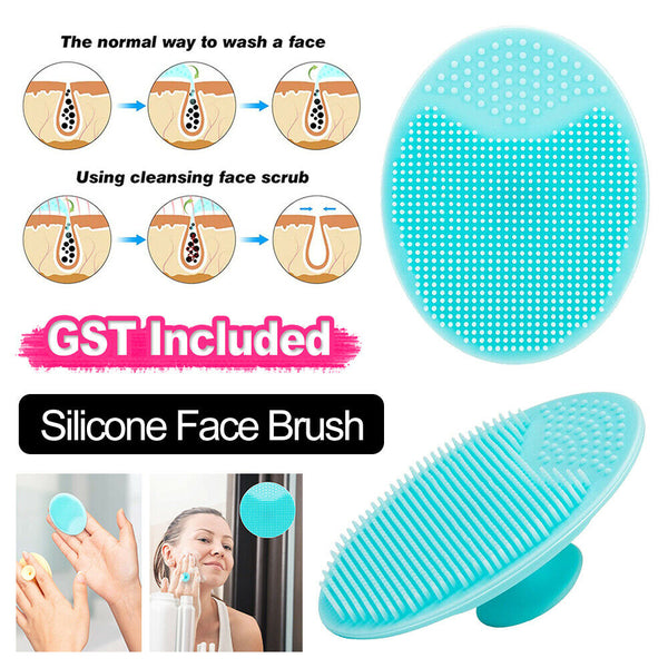 Silicone Face Cleansing Brush Soft Facial Washing Massager Scrubber Cleanser AUS