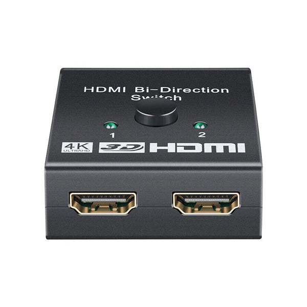 2 in 1 In Out UHD 4K Bi Direction HDMI 2.0 Switch Switcher Splitter Hub HDCP 3D